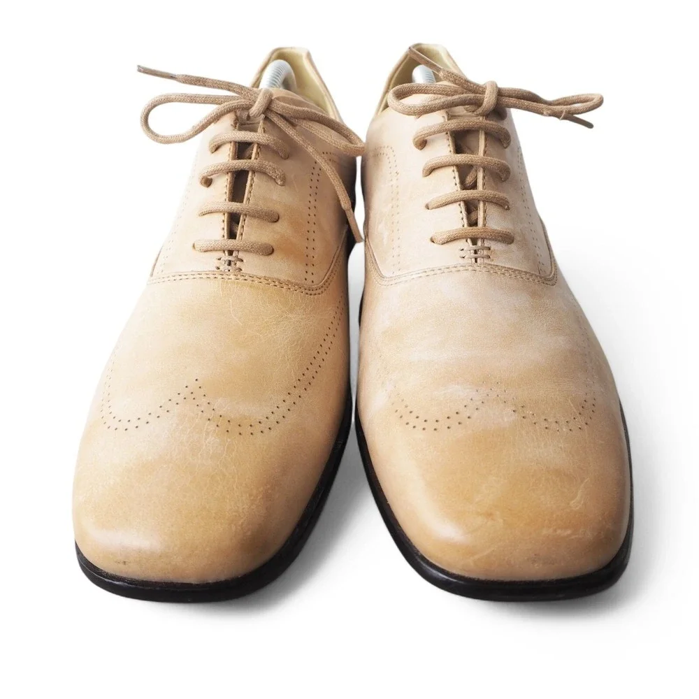 I-Travel by Rockport Upson Wingtip Derby Oxfords Men's 11/45 Sand Beige